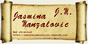 Jasmina Manzalović vizit kartica